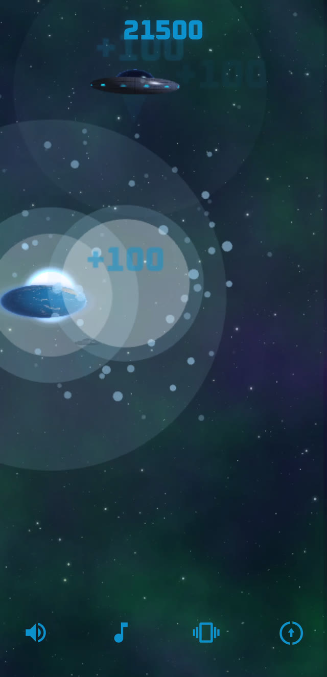 Earth with a particle burst in green nebula space